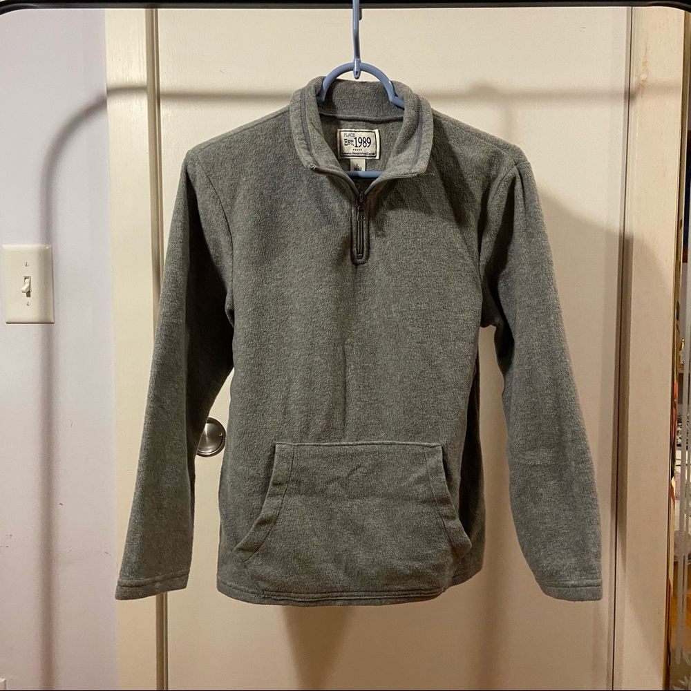 Grey Collared Fleece Quarter Zip
